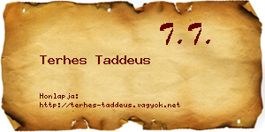 Terhes Taddeus névjegykártya